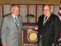 Passing the Gavel: Barry Vannauker (right) to Axel Augspach